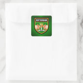 Rotterdamer Flagge Quadratischer Aufkleber (Tasche)