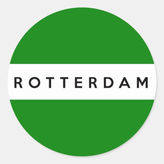 Rotterdamer Stadtflagge - Symbol für die Niederlan Runder Aufkleber (Vorderseite)