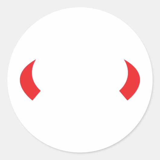 Rotteufel Runder Aufkleber (Vorderseite)