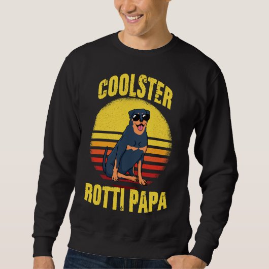 Rotti Vater Retro Dog Lover Rottweiler Gassi Sweatshirt (Vorderseite)