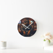 Rottie Bar Runde Wanduhr (Zuhause)