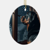 Rottie Christmas Keramik Ornament (Rechts)