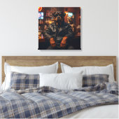 Rottie Cool mit Cigar Leinwanddruck (Insitu (Schlafzimmer))