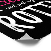 Rottie Dog Lover Tattoo Funny Rottweiler Dog Mama  Poster (Ecke)