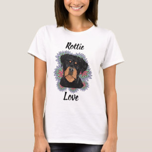 Rottie Love Rottweiler Damen T-Shirt Süßer Hund