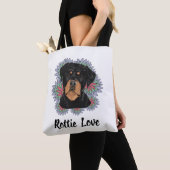 Rottie Love tote– Whimsical Rottweiler Art Tasche (Von Nahem)