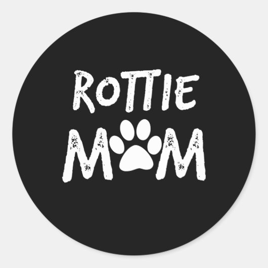 Rottie Mama Pullover Rottweiler Hundegeschenk Frau Runder Aufkleber (Vorderseite)