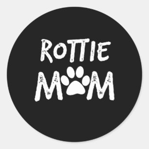 Rottie Mama Pullover Rottweiler Hundegeschenk Frau Runder Aufkleber