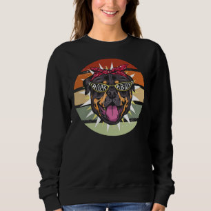 Rottie Mama Rockabilly Rottweiler Dog Vintag Retro Sweatshirt
