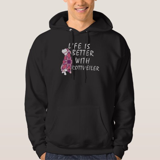 Rottie Mandala Hoodie (Vorderseite)