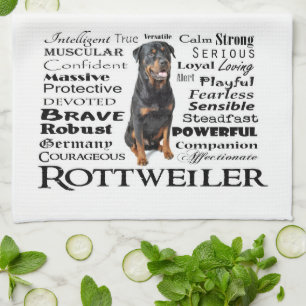 Rottie Merkmal-Geschirrtuch Geschirrtuch