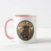Rottie Mom Kaffeetasse | Rottweiler-Mutter beschen (Links)