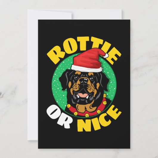 Rottie oder nettes Rottweiler Weihnachten (Vorderseite)