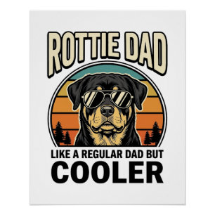 Rottie Papa wie ein normaler Papa, aber cooler Des Poster