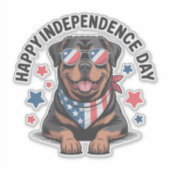 Rottie Patriot Paws Aufkleber (Vorderseite)