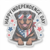 Rottie Patriot Paws Aufkleber (Vorderseite)