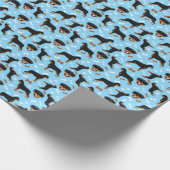 Rottie Rottweiler Niedlich Hundeschleifpapier Geschenkpapier (Ecke)