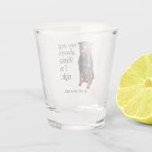Rottie V. Ehefrau-Schuss-Glas Schnapsglas (Rückseite)