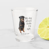 Rottie V. Ehefrau-Schuss-Glas Schnapsglas (Vorderseite)