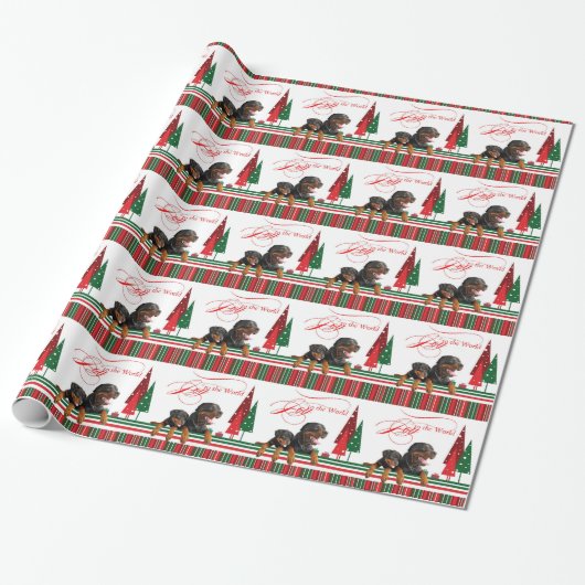 Rottie WeihnachtsPackpapier Geschenkpapier (Ungerollt)
