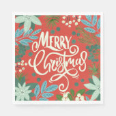 Röttliche Weihnachten Serviette (Vorderseite)