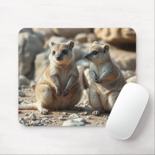 "Rottnest Duo: Zwei Quokkas in ihrem Paradies Mousepad