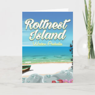 Rottnest-Insel Australien Ozean Reiseplakat Feiertagskarte