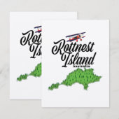 Rottnest Island Australia Karte (Vorne/Hinten)