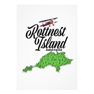 Rottnest Island Australia Karte Fotodruck
