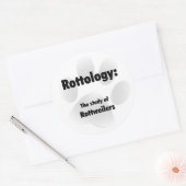Rottology; Study of Rottweilers, Rottweiler, Rott Runder Aufkleber (Umschlag)