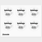 Rottology; Study of Rottweilers, Rottweiler, Rott Runder Aufkleber (Blatt)