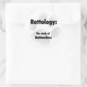 Rottology; Study of Rottweilers, Rottweiler, Rott Runder Aufkleber (Tasche)