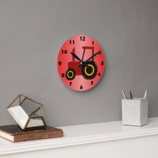 Rottraktor Runde Wanduhr