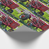 Rottraktorpapier Geschenkpapier (Ecke)