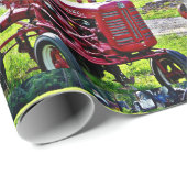 Rottraktorpapier Geschenkpapier (Rolleneckpunkt)