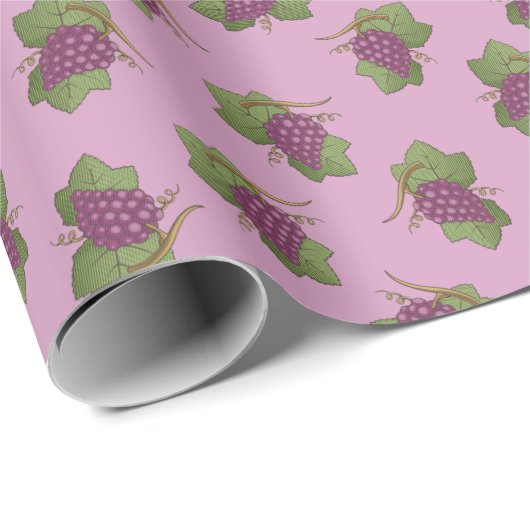 Rottraubenmuster Geschenkpapier (Rolleneckpunkt)