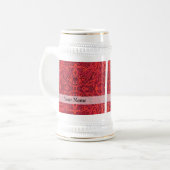 Rottribal-Damastmuster Bierglas (Vorderseite Links)