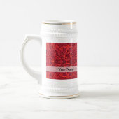 Rottribal-Damastmuster Bierglas (Links)