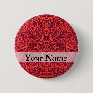 Rottribal-Damastmuster Button