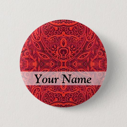 Rottribal-Damastmuster Button (Vorderseite)