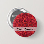 Rottribal-Damastmuster Button (Vorne & Hinten)