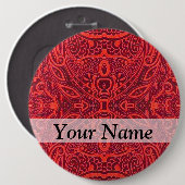 Rottribal-Damastmuster Button (Vorne & Hinten)