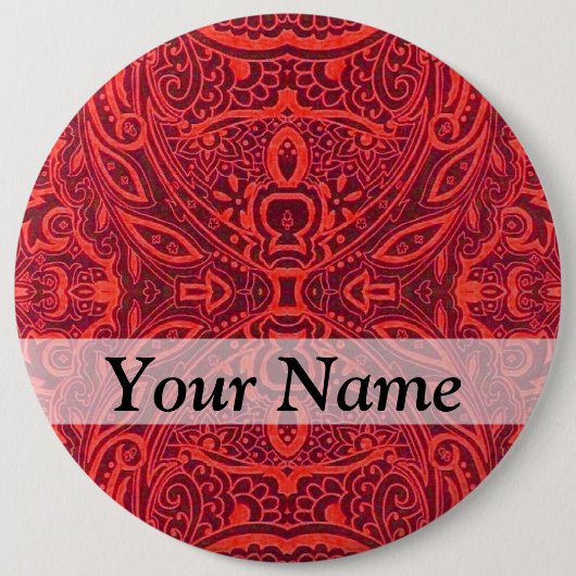 Rottribal-Damastmuster Button (Vorderseite)