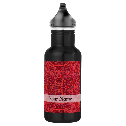 Rottribal-Damastmuster Edelstahlflasche (Rechts)