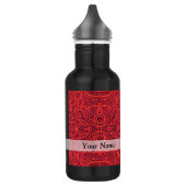 Rottribal-Damastmuster Edelstahlflasche (Links)