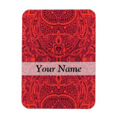 Rottribal-Damastmuster Magnet (Vertikal)