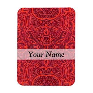 Rottribal-Damastmuster Magnet