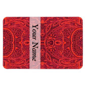 Rottribal-Damastmuster Magnet (Horizontal)