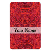 Rottribal-Damastmuster Magnet (Vertikal)