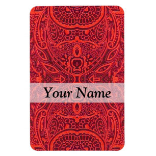 Rottribal-Damastmuster Magnet